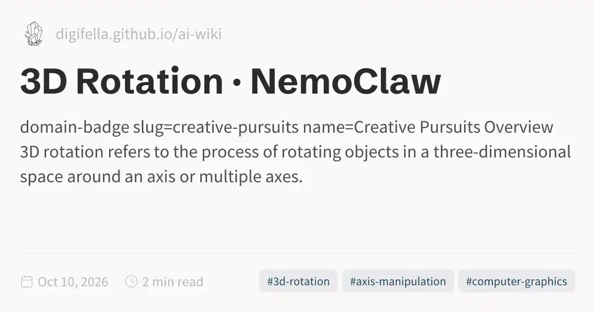 3D Rotation · NemoClaw