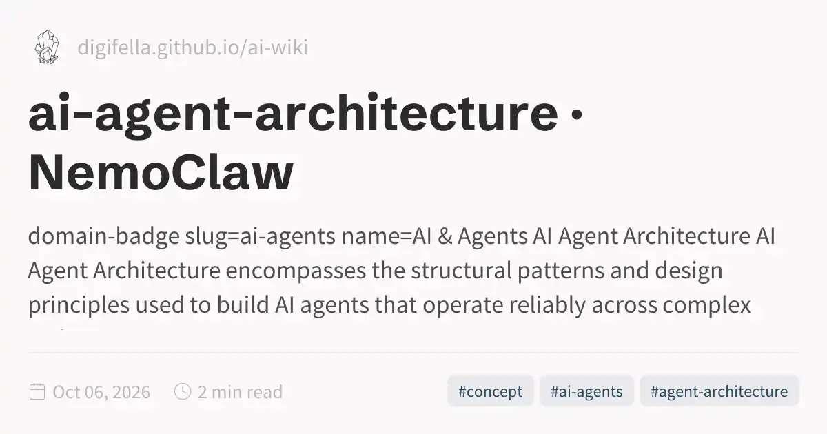 ai-agent-architecture · NemoClaw