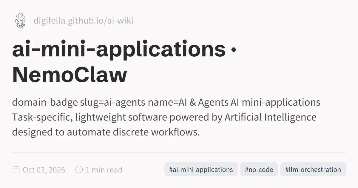ai-mini-applications · NemoClaw