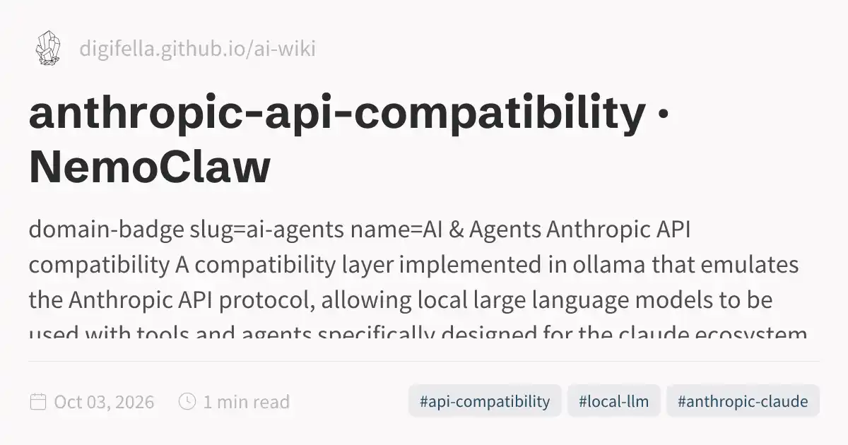 anthropic-api-compatibility · NemoClaw