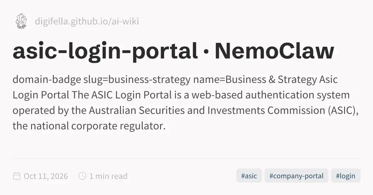 asic-login-portal · NemoClaw