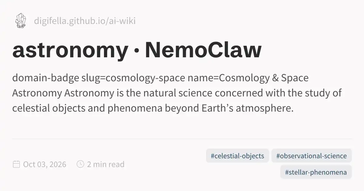 astronomy · NemoClaw