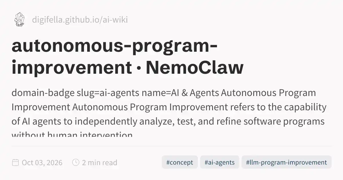 autonomous-program-improvement · NemoClaw