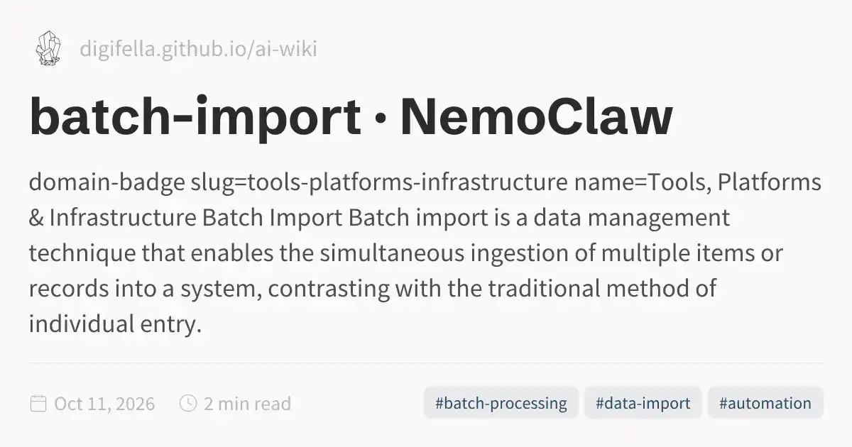 batch-import · NemoClaw
