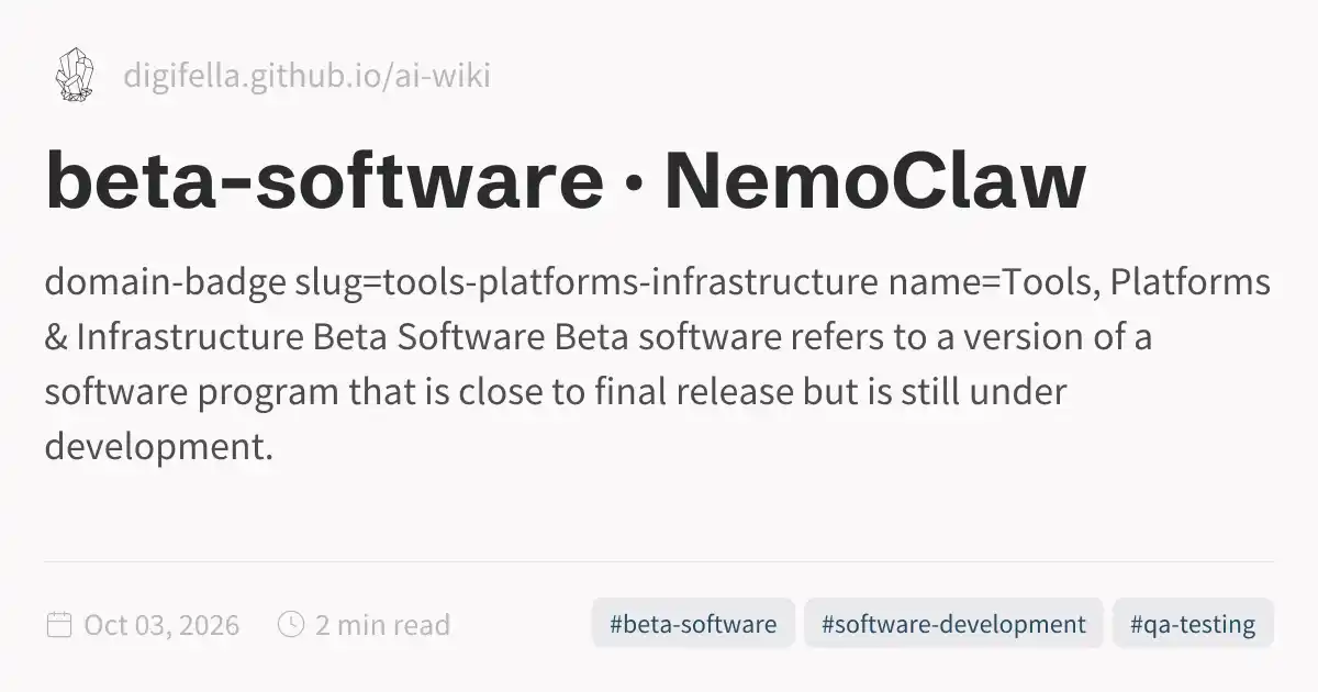 beta-software · NemoClaw