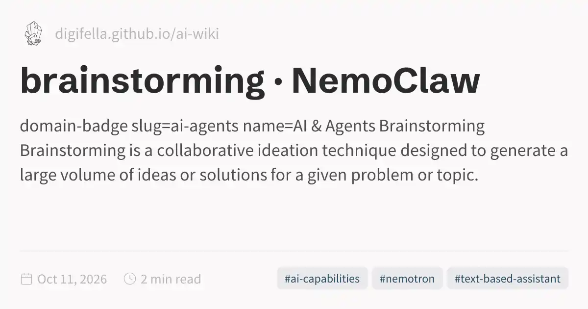 brainstorming · NemoClaw