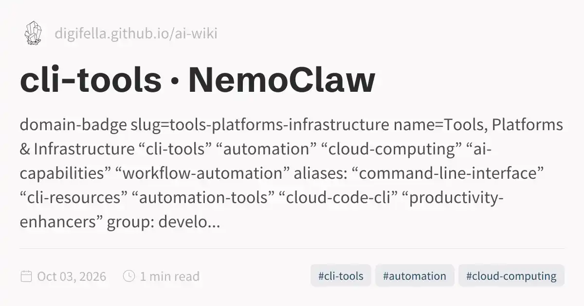 cli-tools · NemoClaw