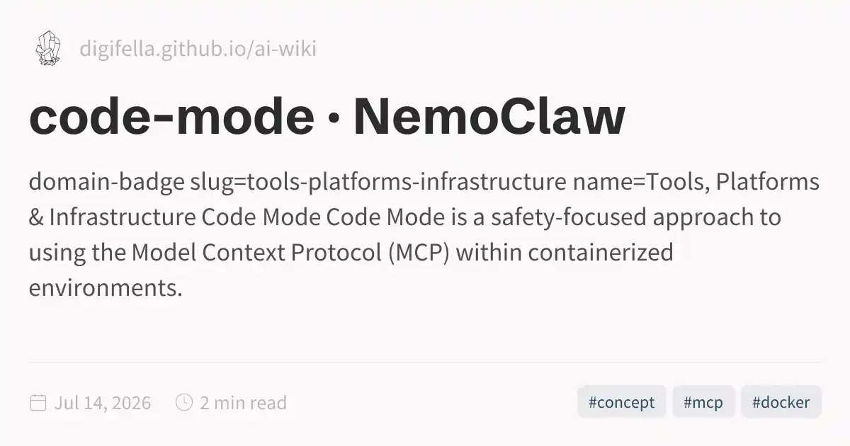 Mode Code Meaning code-mode · NemoClaw