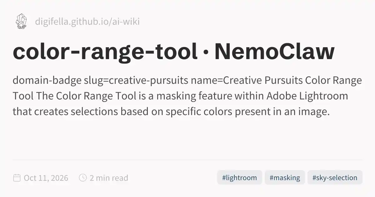 color-range-tool · NemoClaw
