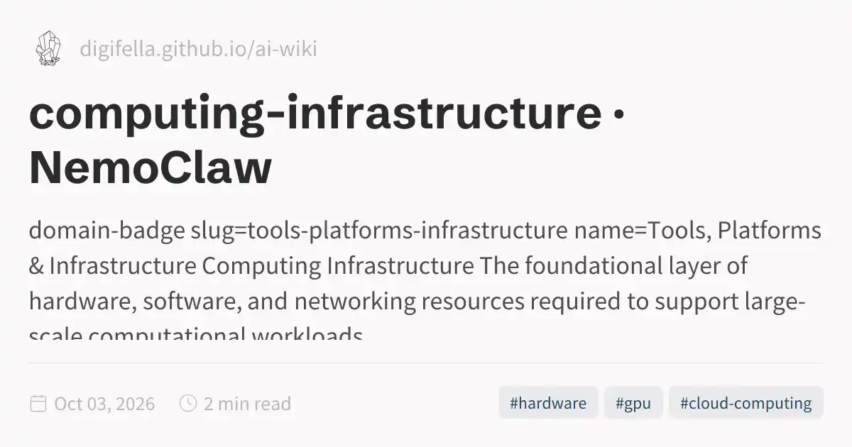 computing-infrastructure · NemoClaw