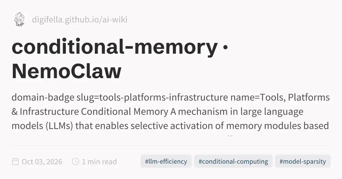 conditional-memory · NemoClaw