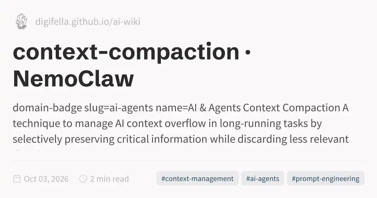 context-compaction · NemoClaw