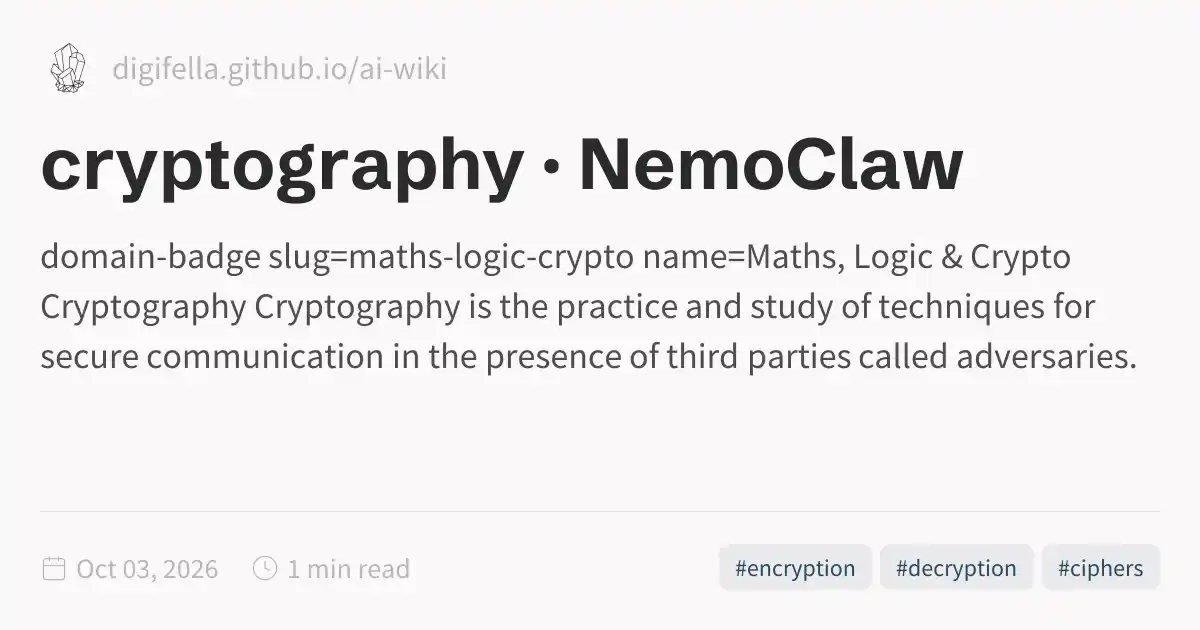 cryptography · NemoClaw