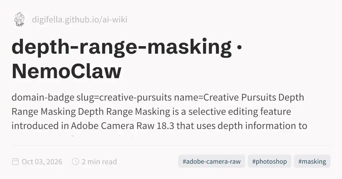 depth-range-masking · NemoClaw