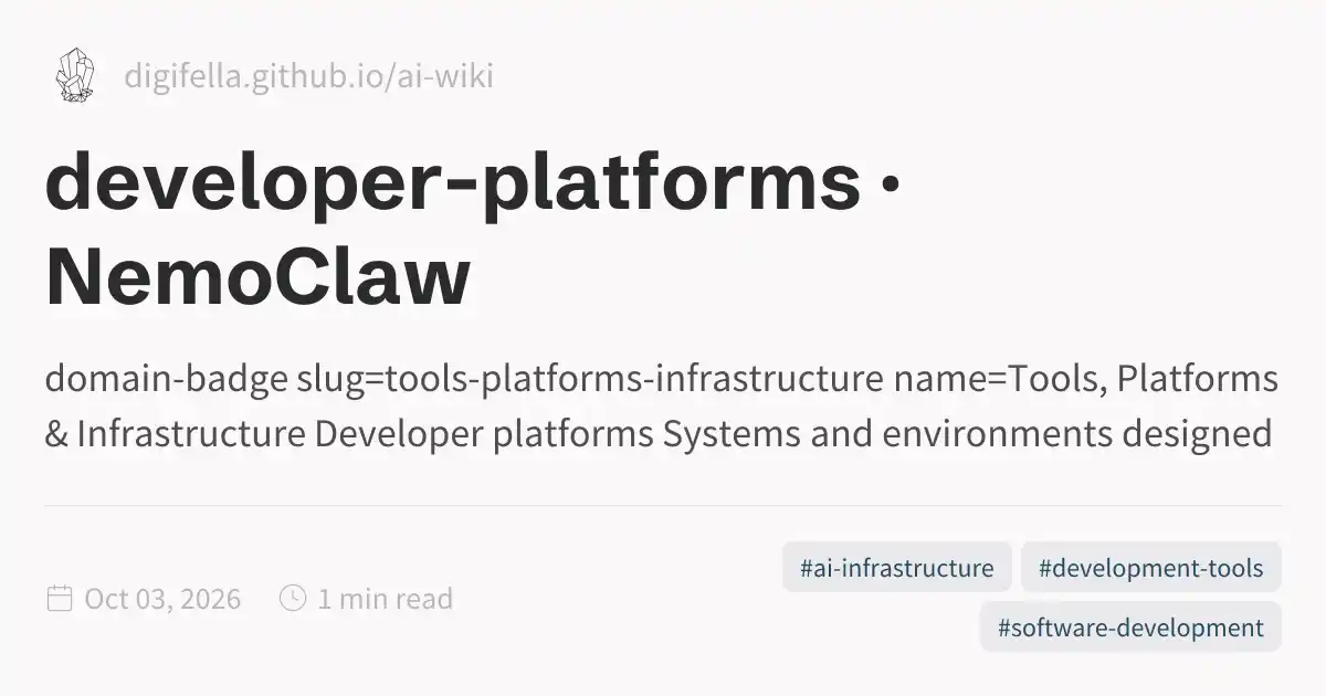 developer-platforms · NemoClaw