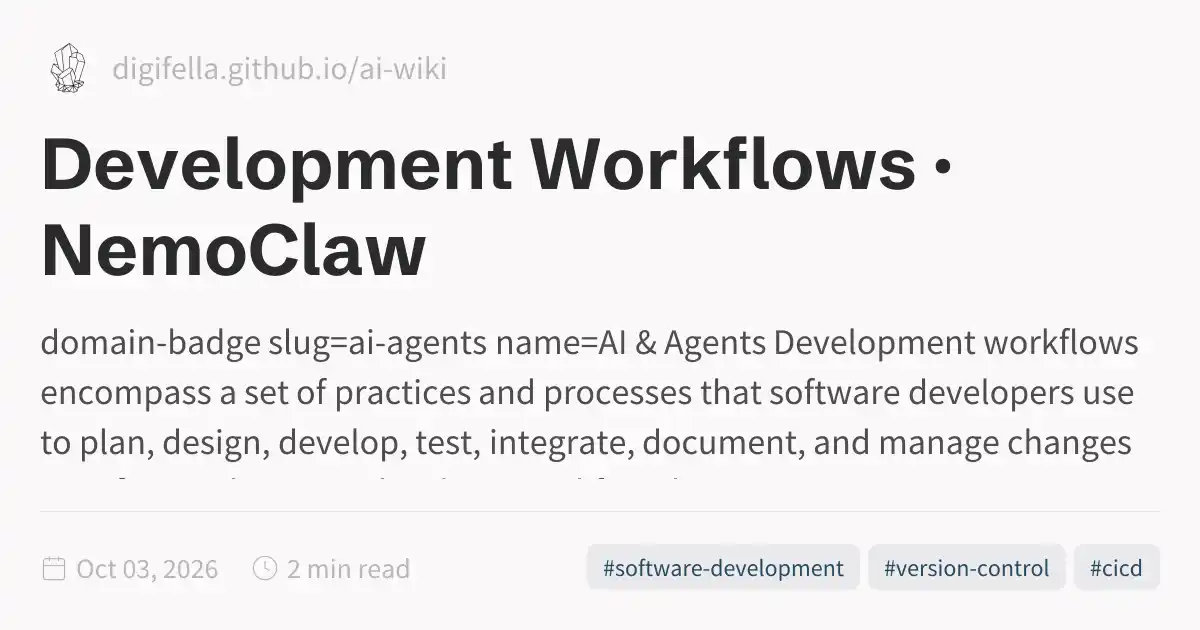 Development Workflows · NemoClaw