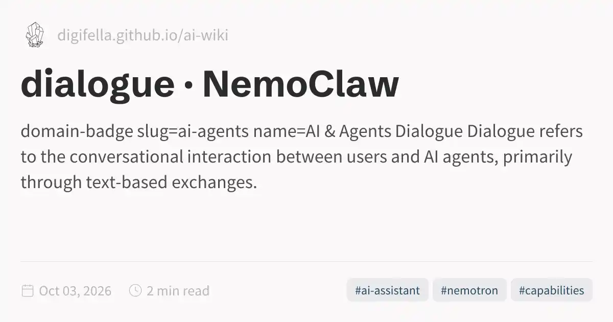 dialogue · NemoClaw