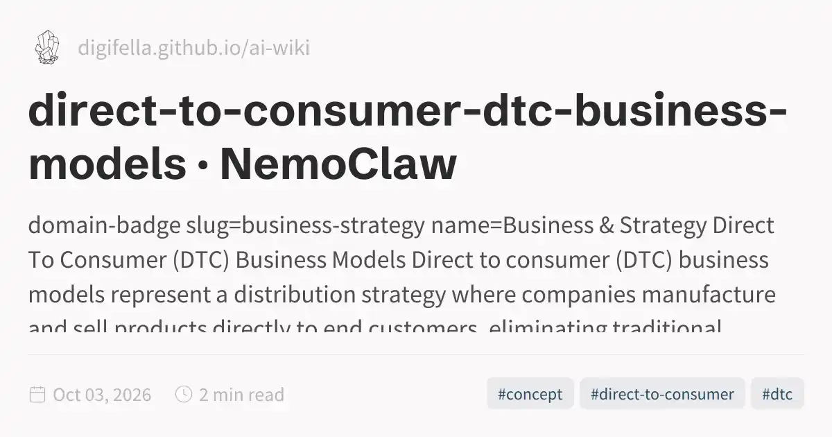 direct-to-consumer-dtc-business-models · NemoClaw