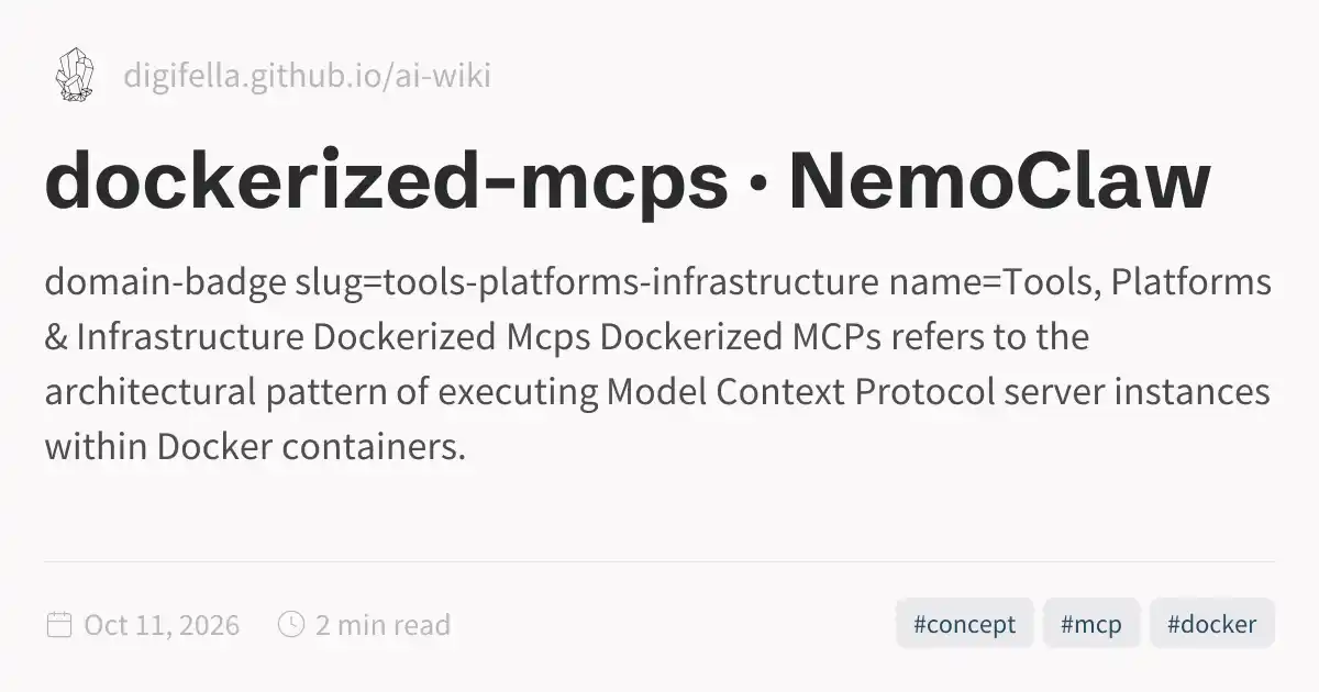 dockerized-mcps · NemoClaw