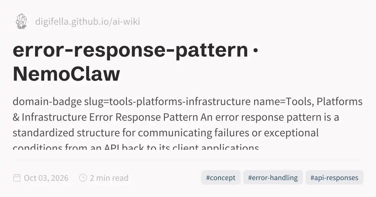 error-response-pattern · NemoClaw