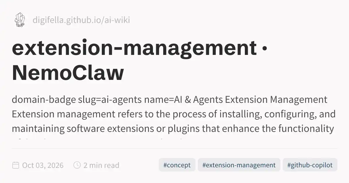 extension-management · NemoClaw