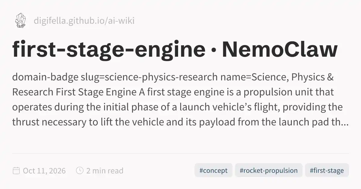 first-stage-engine · NemoClaw