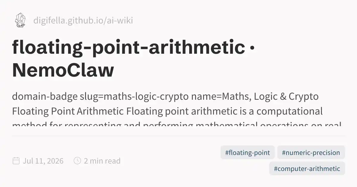 Evil Floating Point Math floating-point-arithmetic · NemoClaw