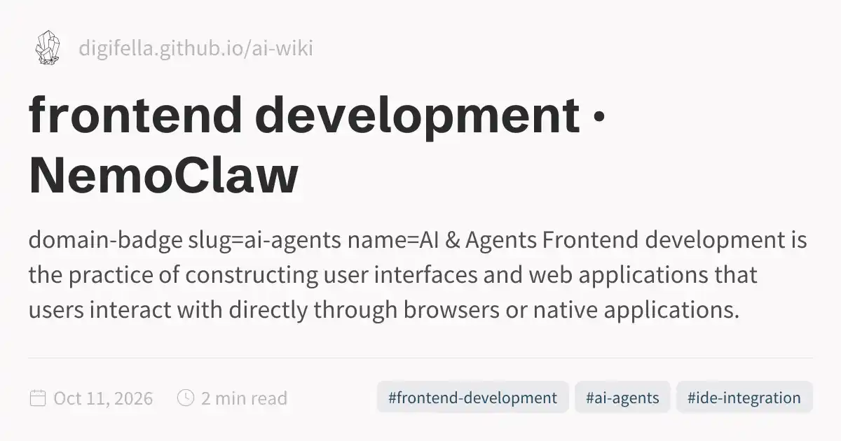 frontend development · NemoClaw