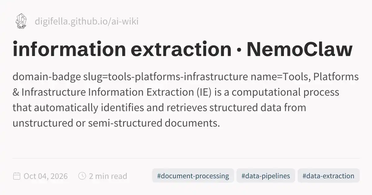 information extraction · NemoClaw