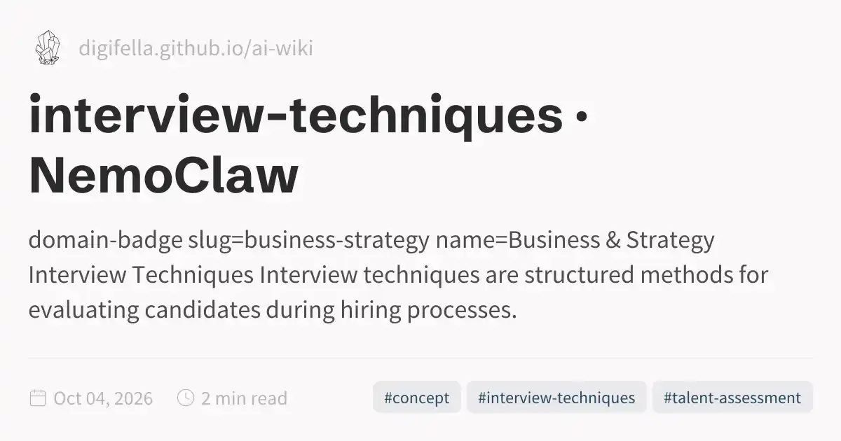 interview-techniques · NemoClaw