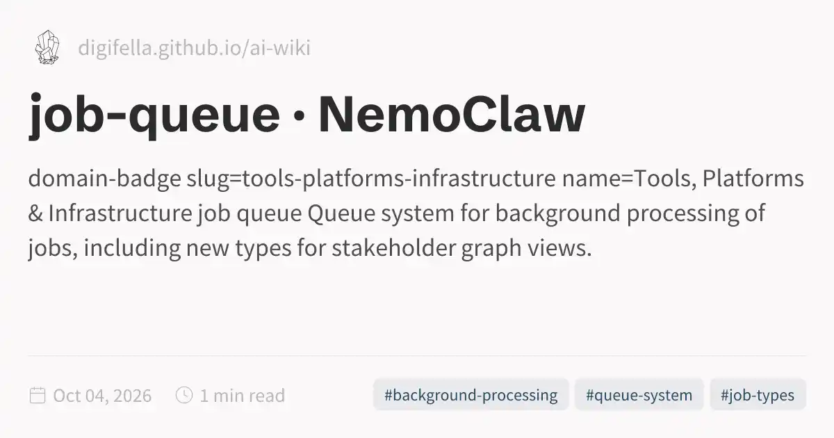 job-queue · NemoClaw