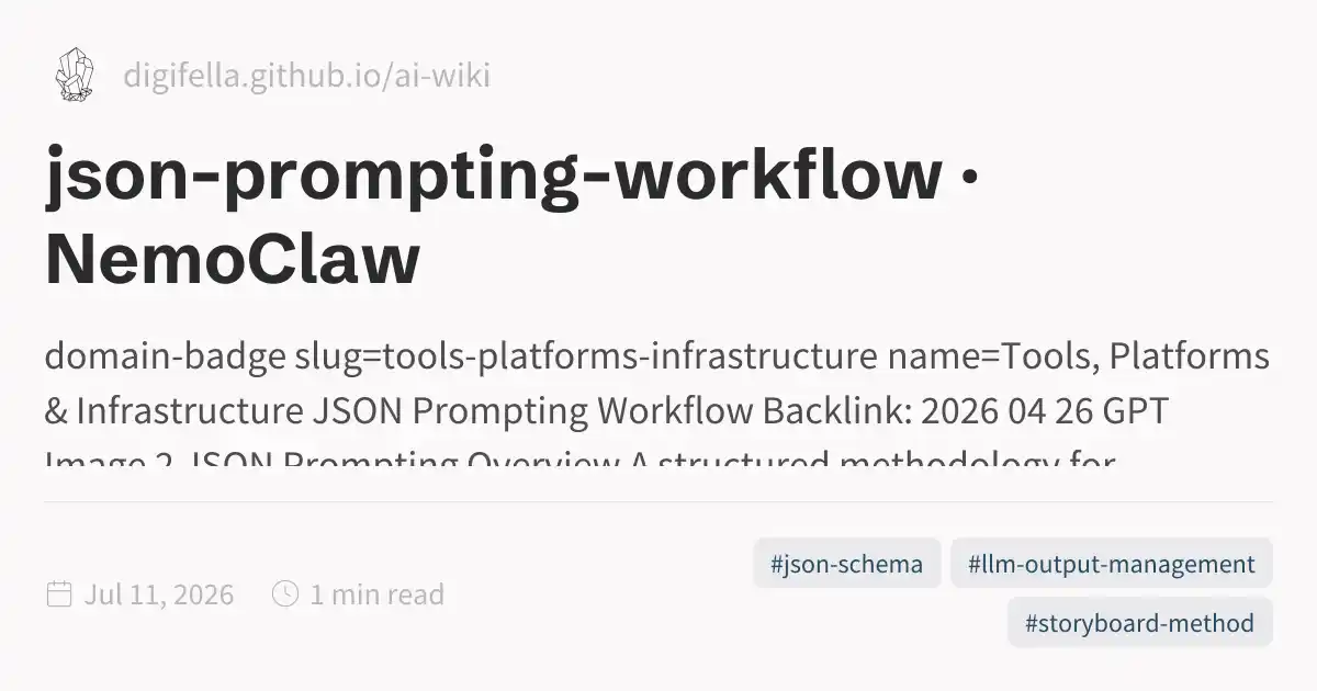 json-prompting-workflow · NemoClaw