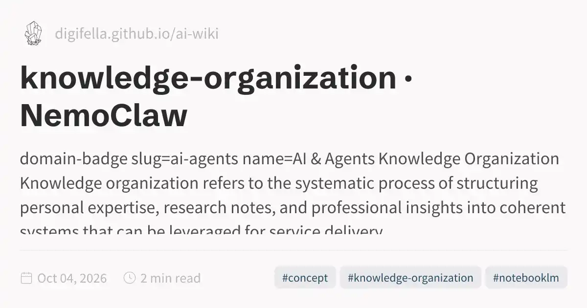 knowledge-organization · NemoClaw