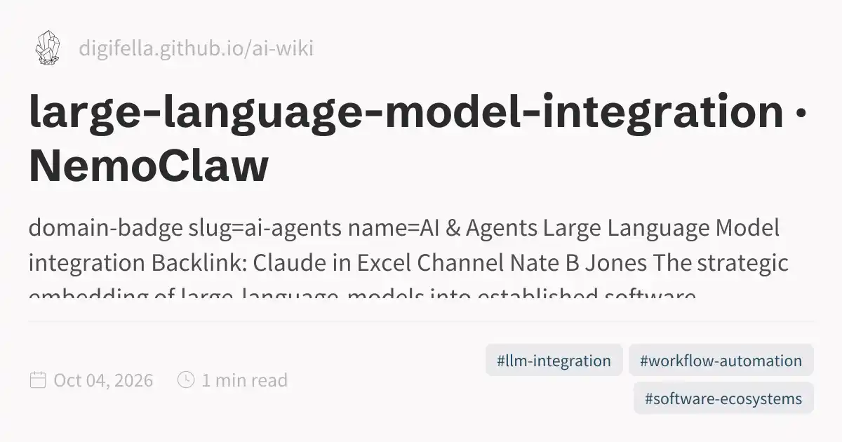Local Model large-language-model-integration · NemoClaw