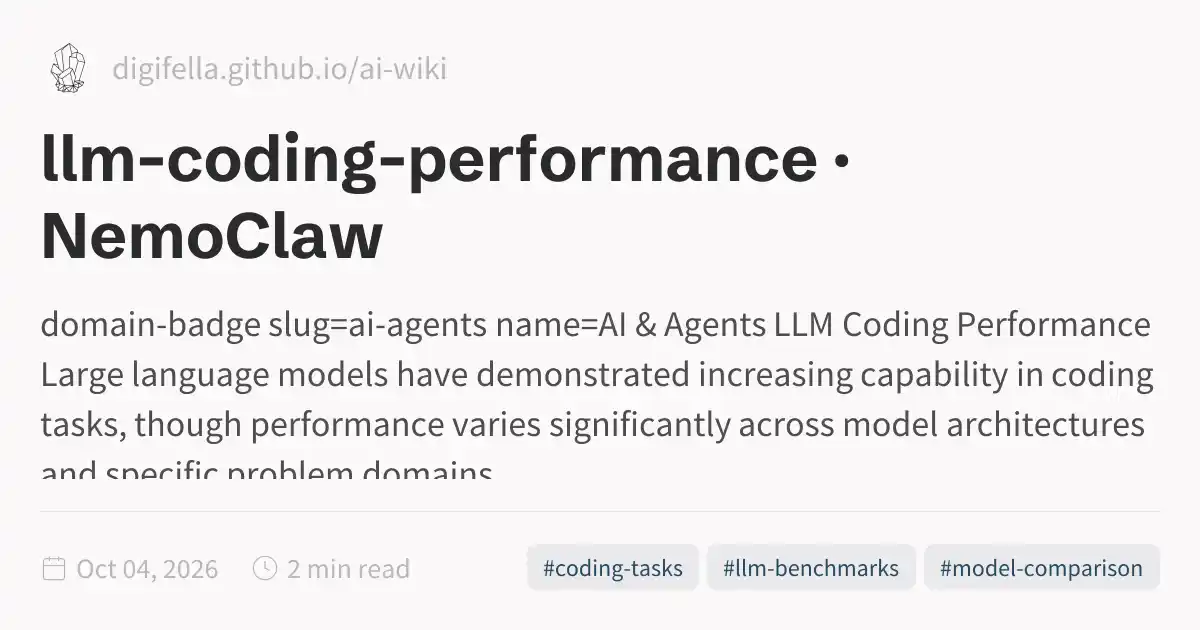 llm-coding-performance · NemoClaw