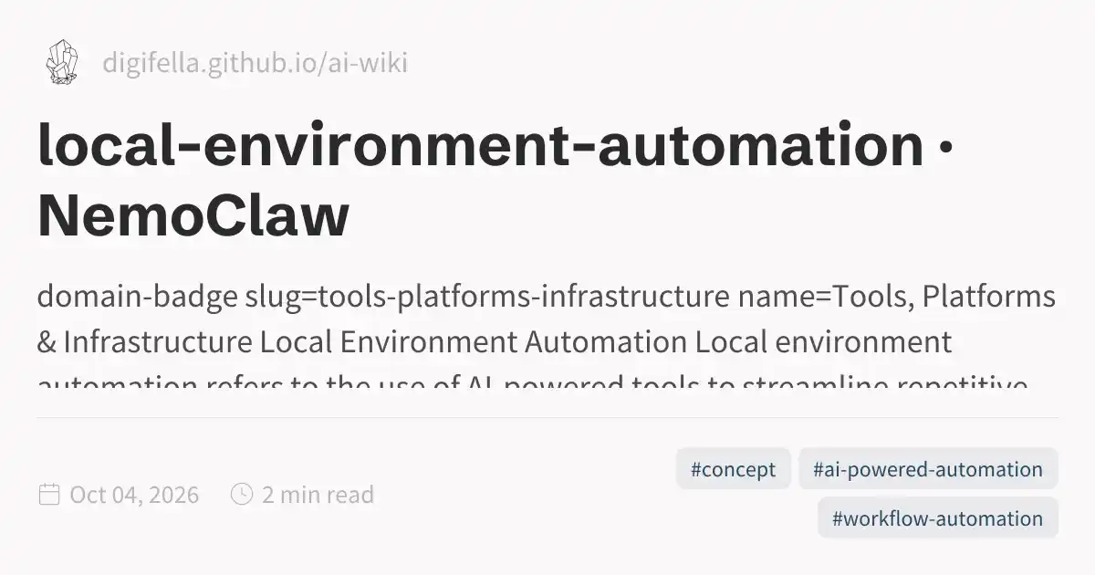 local-environment-automation · NemoClaw