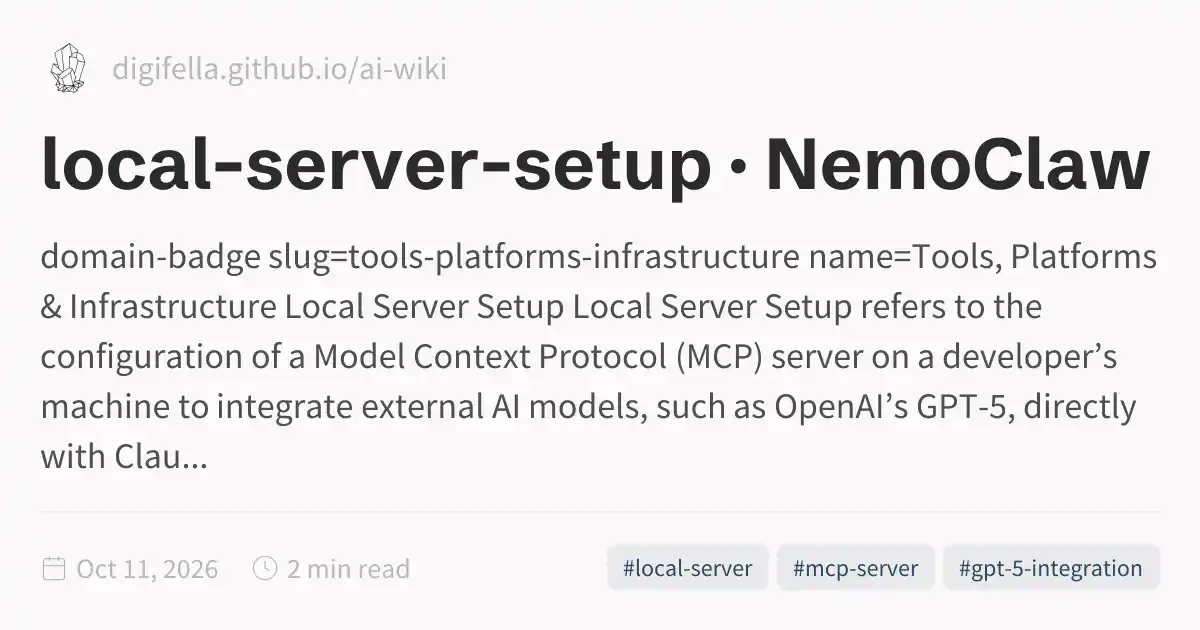 local-server-setup · NemoClaw