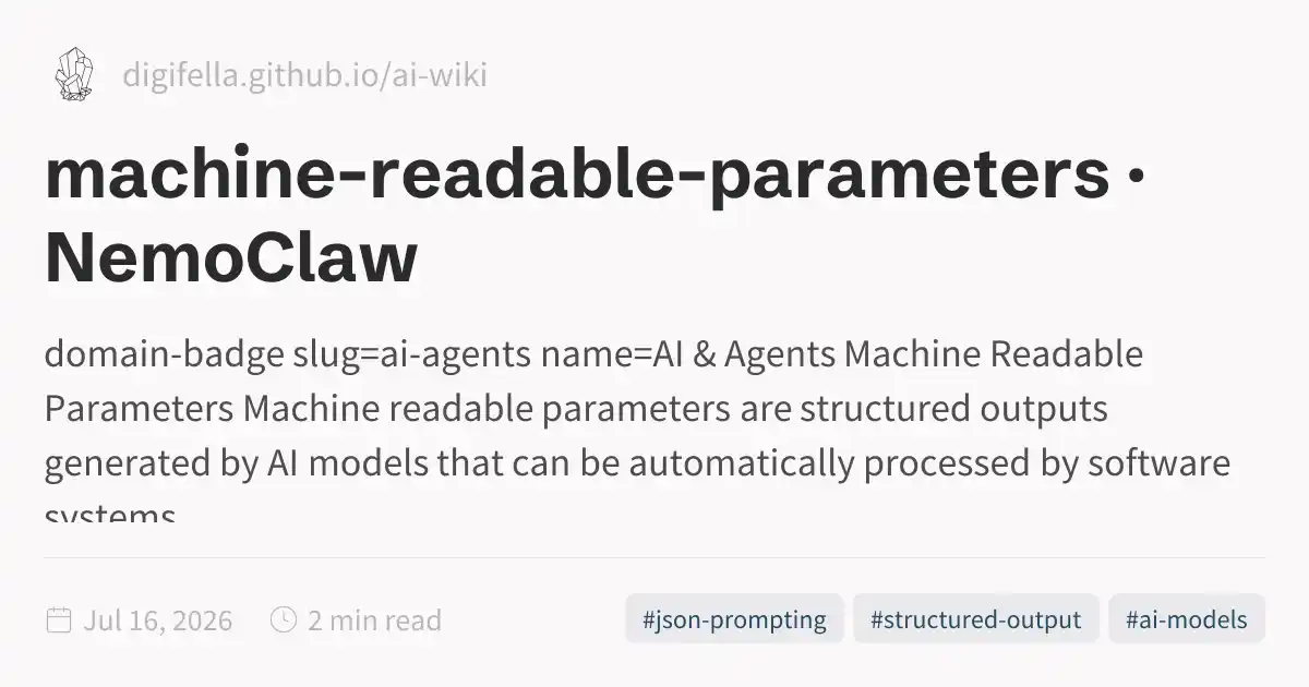 machine-readable-parameters · NemoClaw
