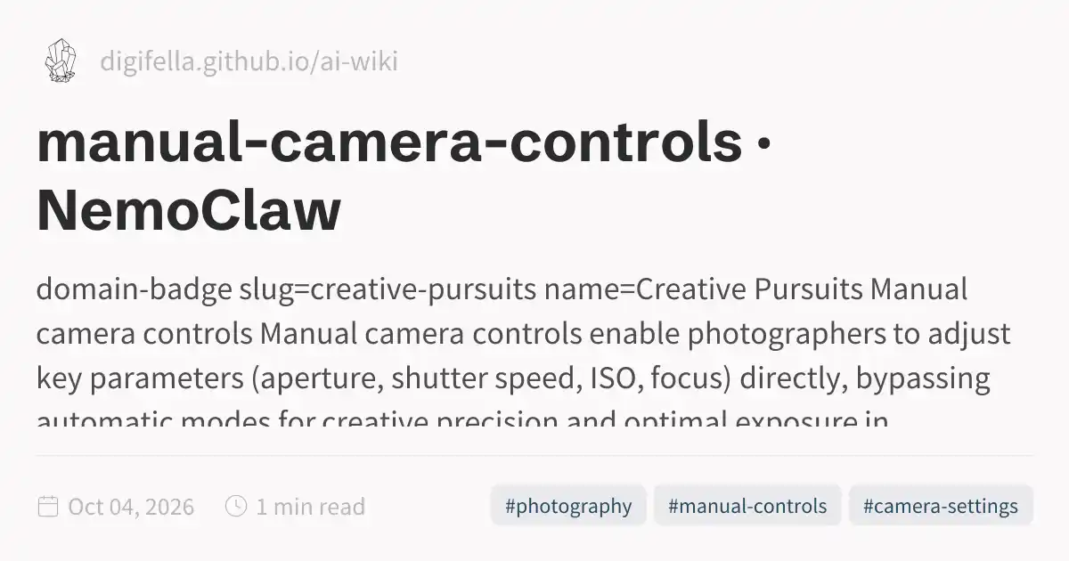 manual-camera-controls · NemoClaw
