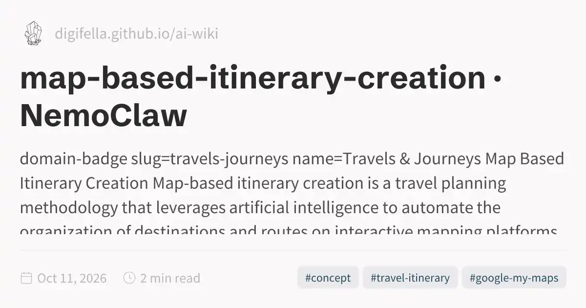 map-based-itinerary-creation · NemoClaw