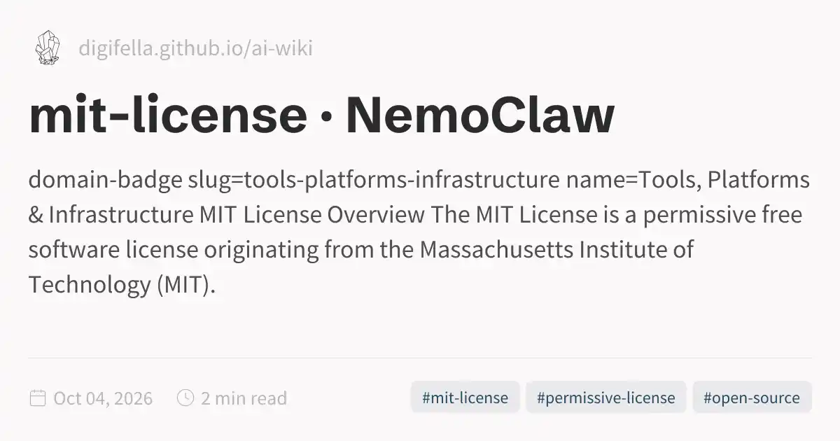 Icon License Mit mit-license · NemoClaw