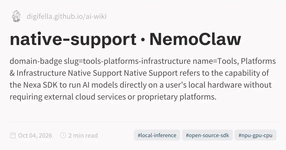native-support · NemoClaw