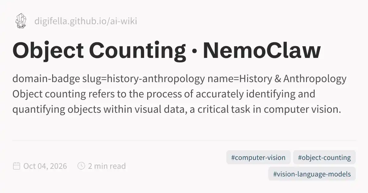 Object Counting · NemoClaw