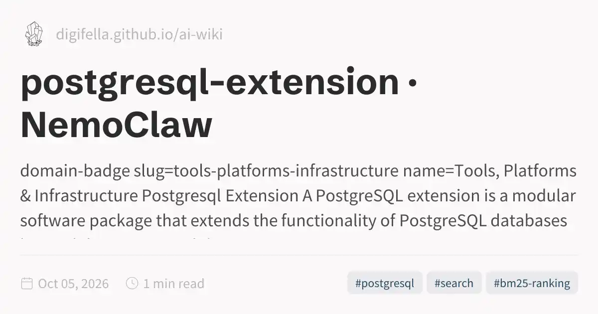 postgresql-extension · NemoClaw