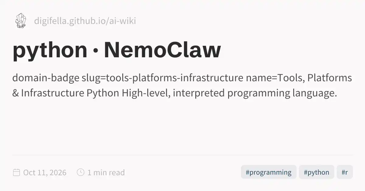 python · NemoClaw