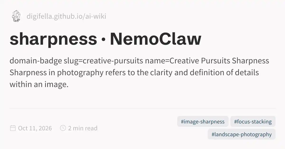 sharpness · NemoClaw