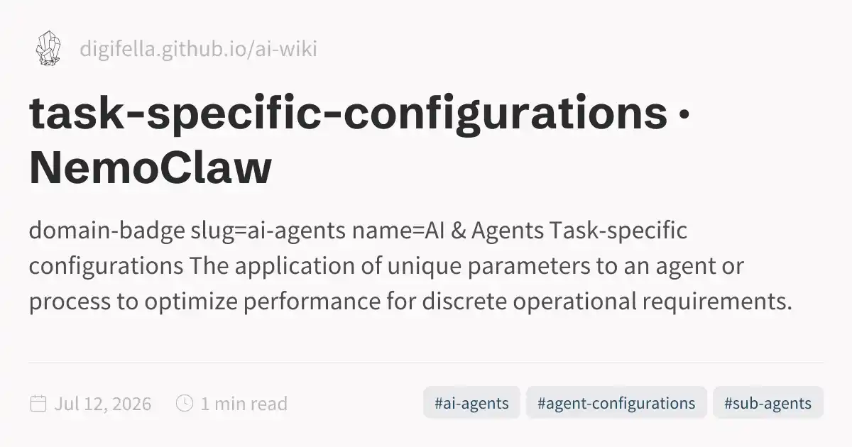 task-specific-configurations · NemoClaw