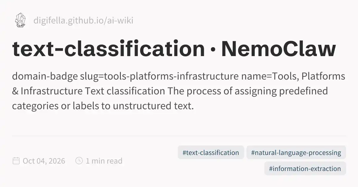 text-classification · NemoClaw