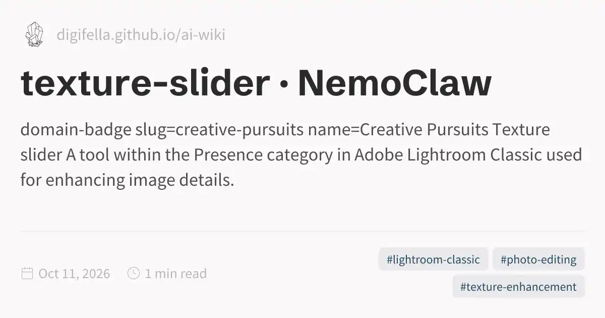 Texture Slider texture-slider · NemoClaw