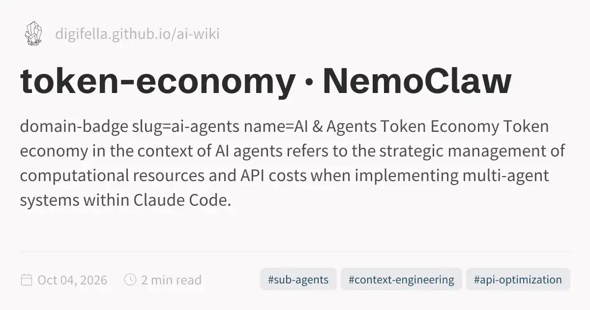 Token Conomy token-economy · NemoClaw